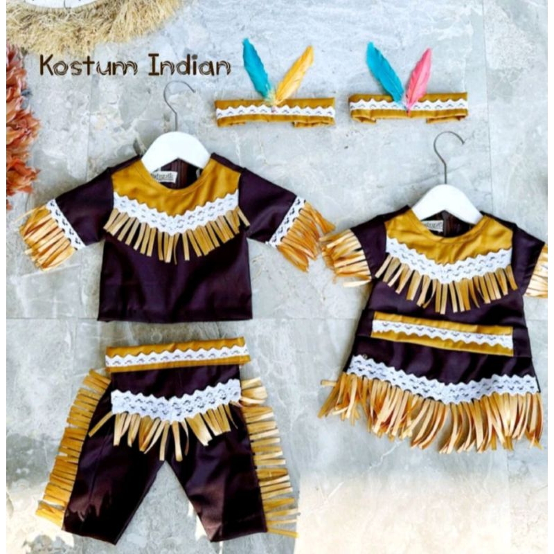 Kostum Indian / Kostum Indian Anak /Kostum Indian Dewasa /Kostum Adat / Kostum Afrika Anak /Kostum I