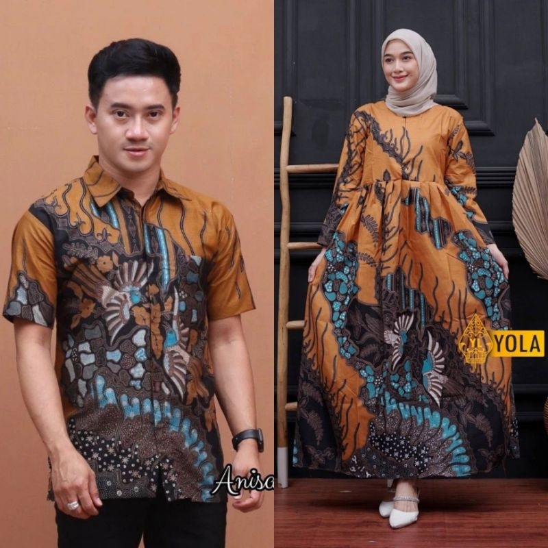 BAJU COUPLE-BAJU COUPLE BATIK BAJU KONDANGAN MOTIF TERBARU GAMIS IBU BUSUI FRIENDLY BAJU COUPLE BATI