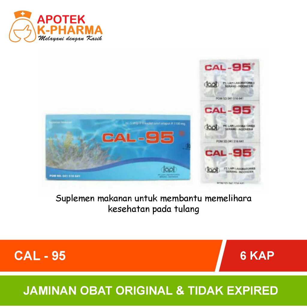 Cal-95 Strip Isi 6 Tablet Obat Original