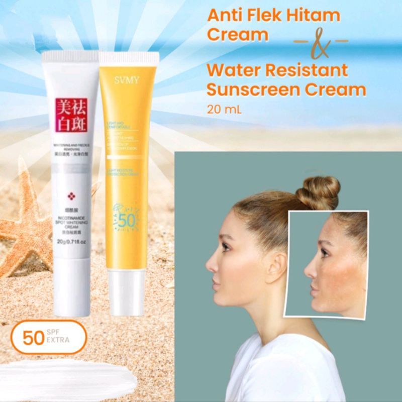 Sunsceen Wajah Krim Pelindung Sinar Matahari SPF +++50 Anti Air Dan Keringat Cocok Untuk Diluar Ruan