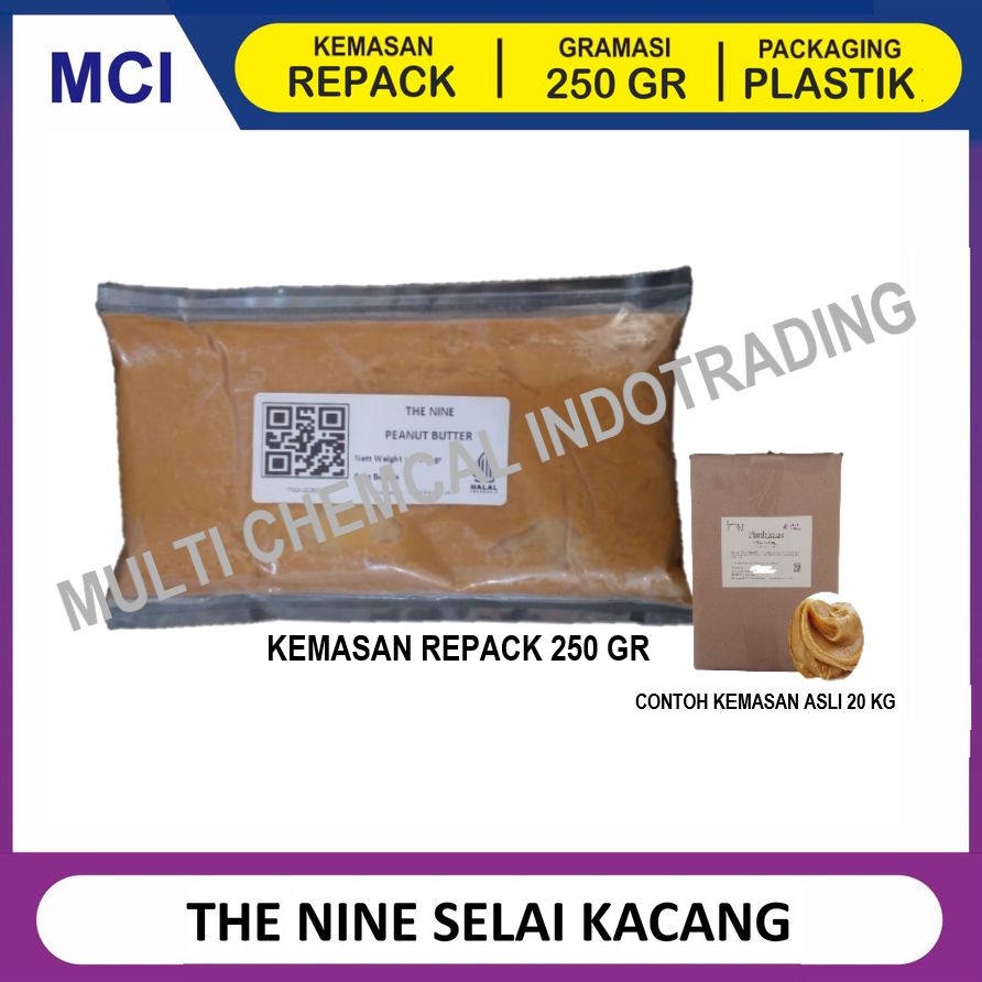 

THE NINE SELAI KACANG PREMIUM PINDEKAS PEANUT BUTTER - REPACK 250 GR