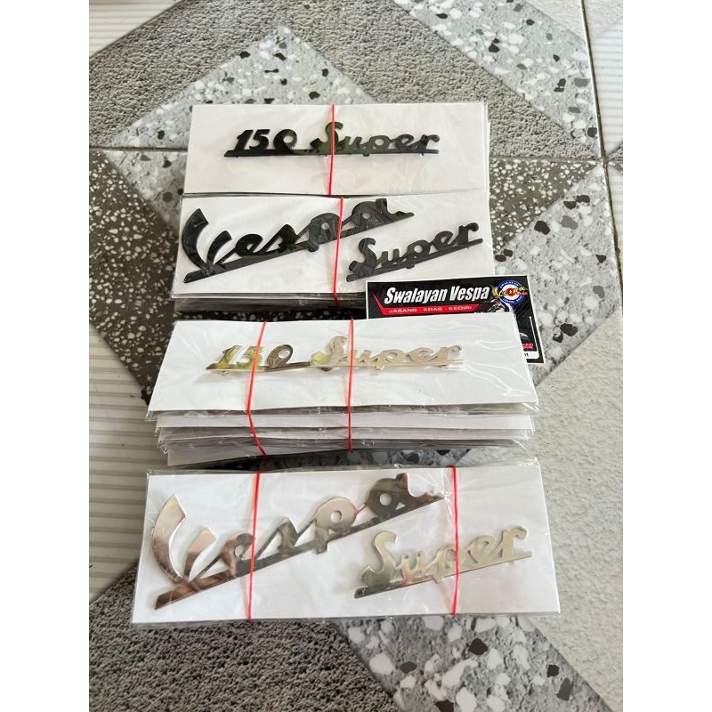 Emblem vespa super sprint latin logo tulisan vespa super sprint latin