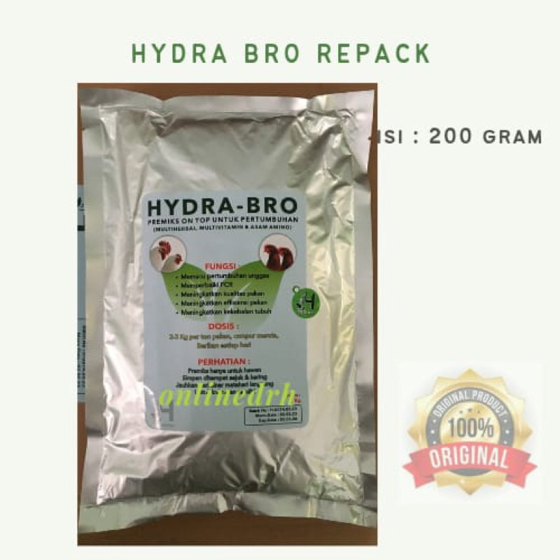 HYDRA BRO Repack HYDRABRO Eceran 200 gram Pemacu pertumbuhan Unggas