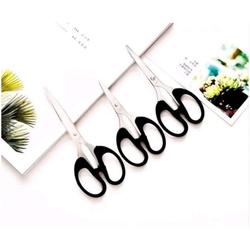 

D723 HV Gunting Hitam Alat Potong Gunting Kain Kertas Sedang Kecil Stainless kecil besar