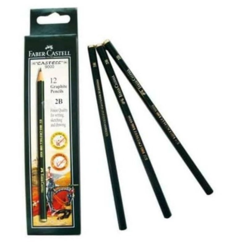 

Pensil Faber Castell 2B 9000 Original / Lusinan & Satuan