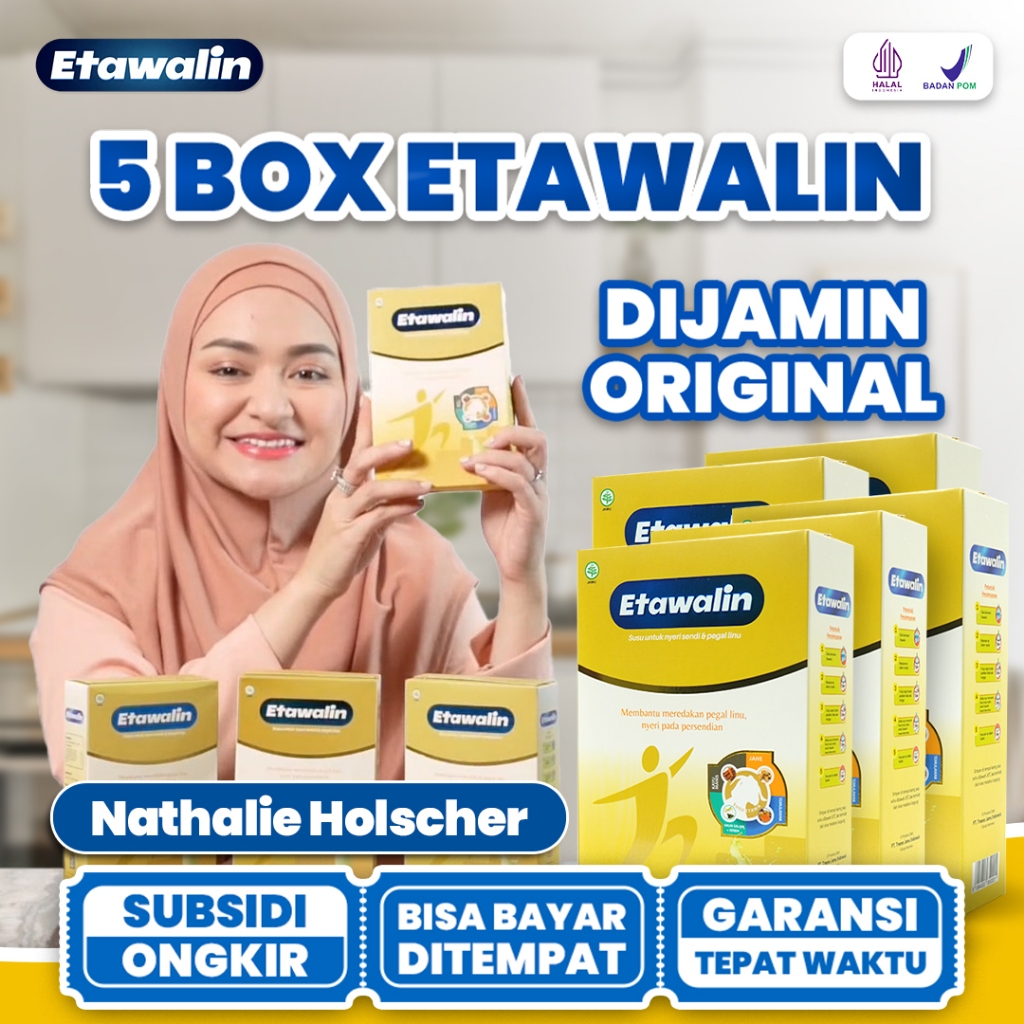 

ETAWALIN PAKET 5 BOX Susu Kambing Etawa Terapi Tulang dan Sendi Atasi Pegal Linu Nyeri Sendi 200 gr