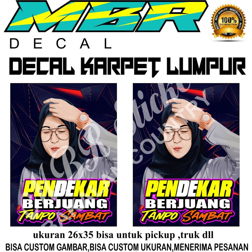 STIKER KARPET LUMPUR,,STIKER KARPET GRANMAX,SIKER KARPET PICKUP,STIKER VECTOR CEWEK