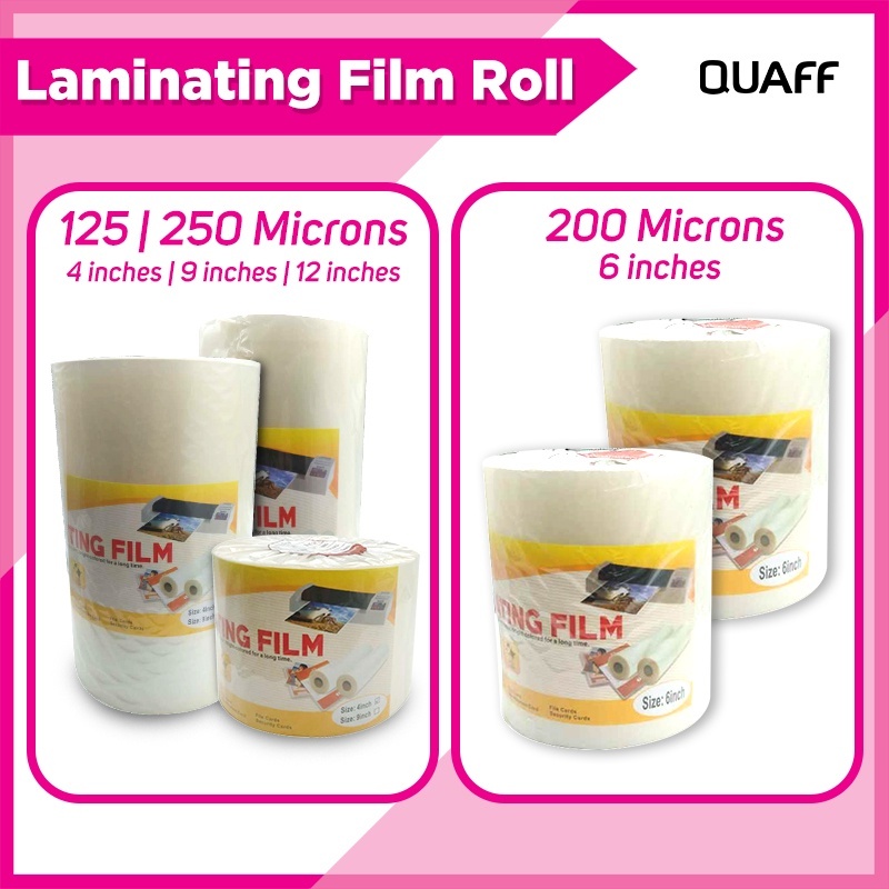 

QUAFF Laminating Film Roll 125 Microns 9 Inches 12 Inches