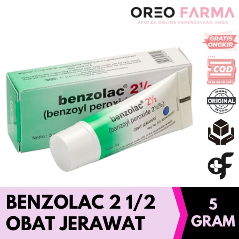 Benzolac 2 1/2 | Benzolac 2,5% | Benzolac Obat Jerawat