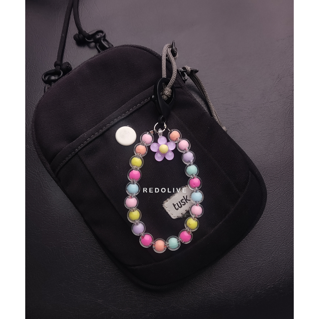 BAG CHARM Gantungan Tas Keychain Flower Aestetic Tali Kunci Gantungan Kunci Cantolan Motor Gantungan