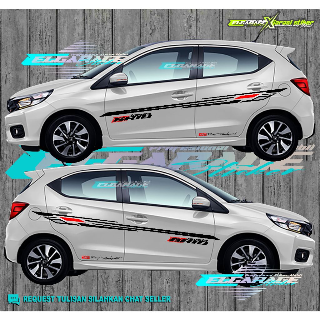 Stiker mobil honda brio sticker mobil list body samping mobil honda brio stiker mobil brio terbaru