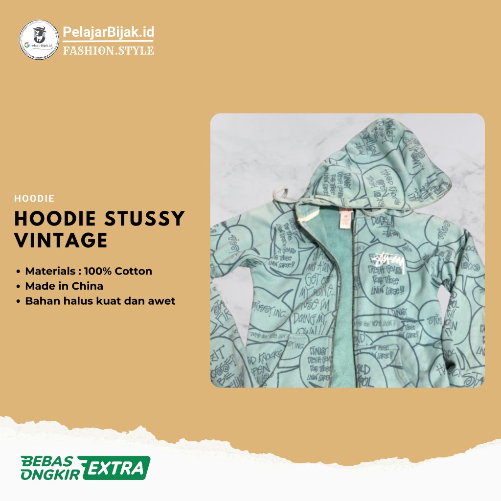 Hoodie Stussy Vintage Full Print