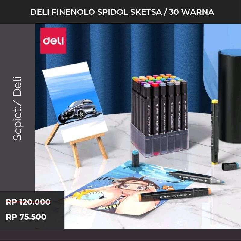 

Promo Deli Sketch Marker 2 Tip E70806