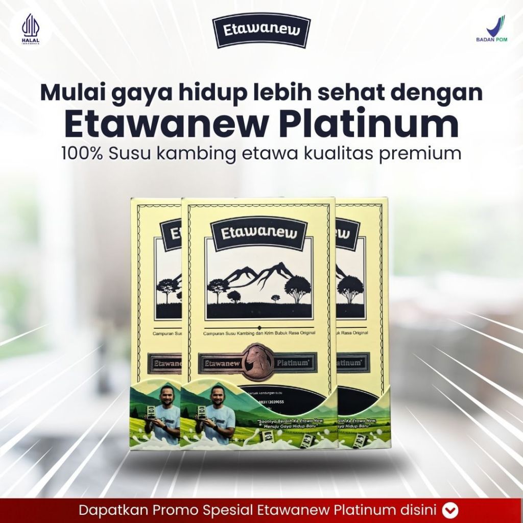 

Temukan Etawanew Platinum Susu Kambing Etawa Murni Original Solusi Atasi Gangguan Pernapasa Tulang dan Sendi