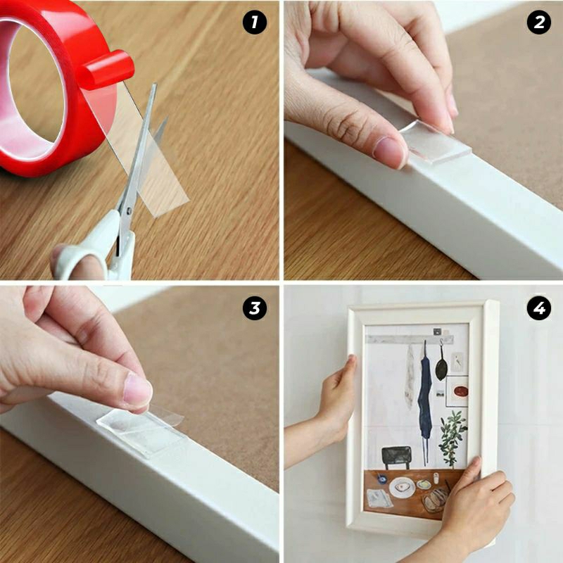 

SZBFT Perekat Double Tape Acrylic Adhesive Transparent Sticker 5mmx3M