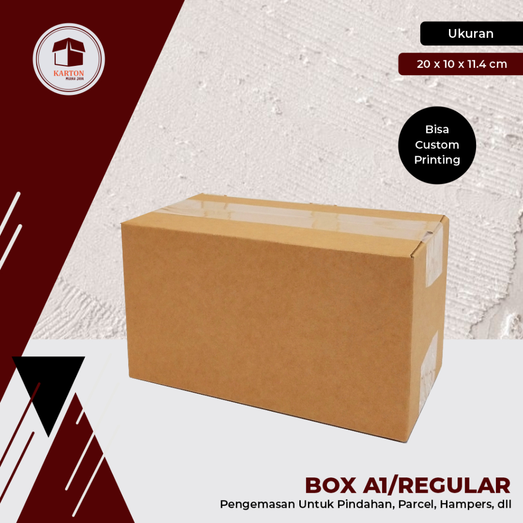 

BOX A1/REGULAR UK. 20 x 10 x 10 cm -packaging barang/box packing/box kemasan/custom box/box packing