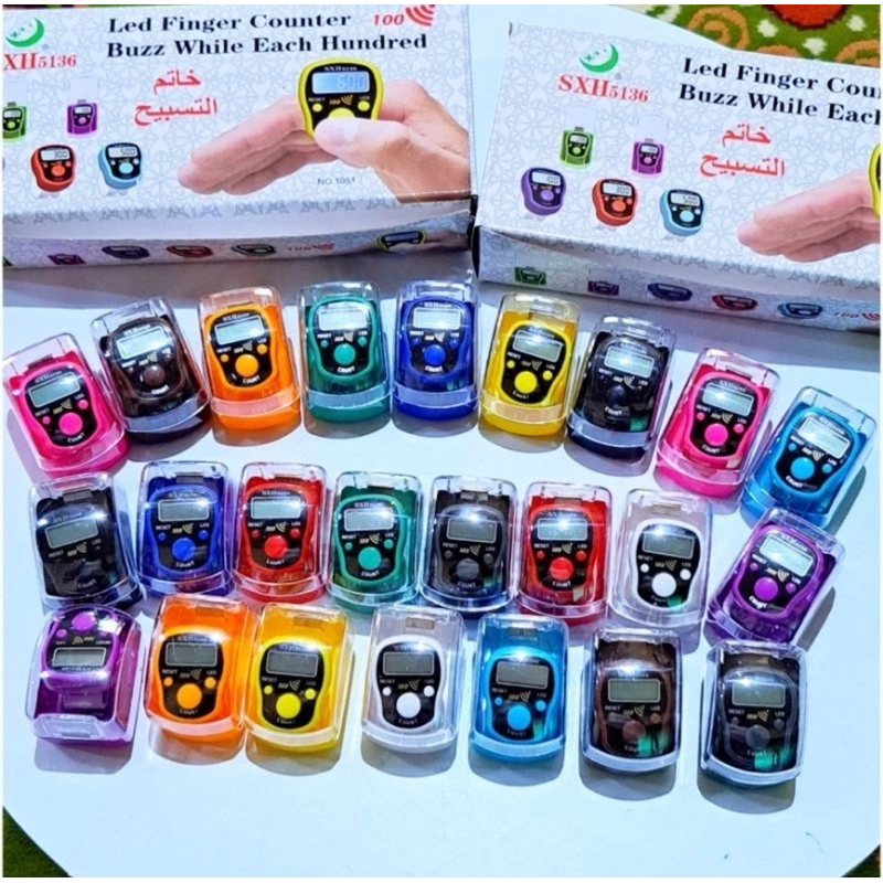 TASBIH DIGITAL LED ALARM GROSIR 12PCS