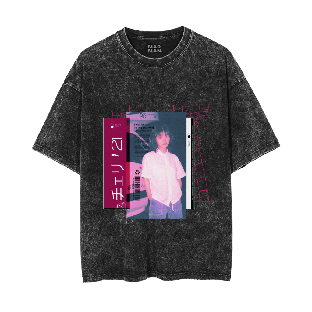MADMAN Kaos "Japanese Woman" Oversize Washed T-Shirt | Washed T-Shirt | Kaos Washed | WO