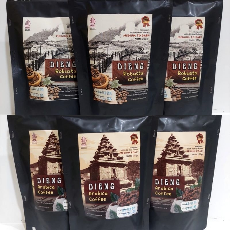 

dieng coffee arabica robusta excelsa kopi dieng premium oleh oleh khas dieng 100gr