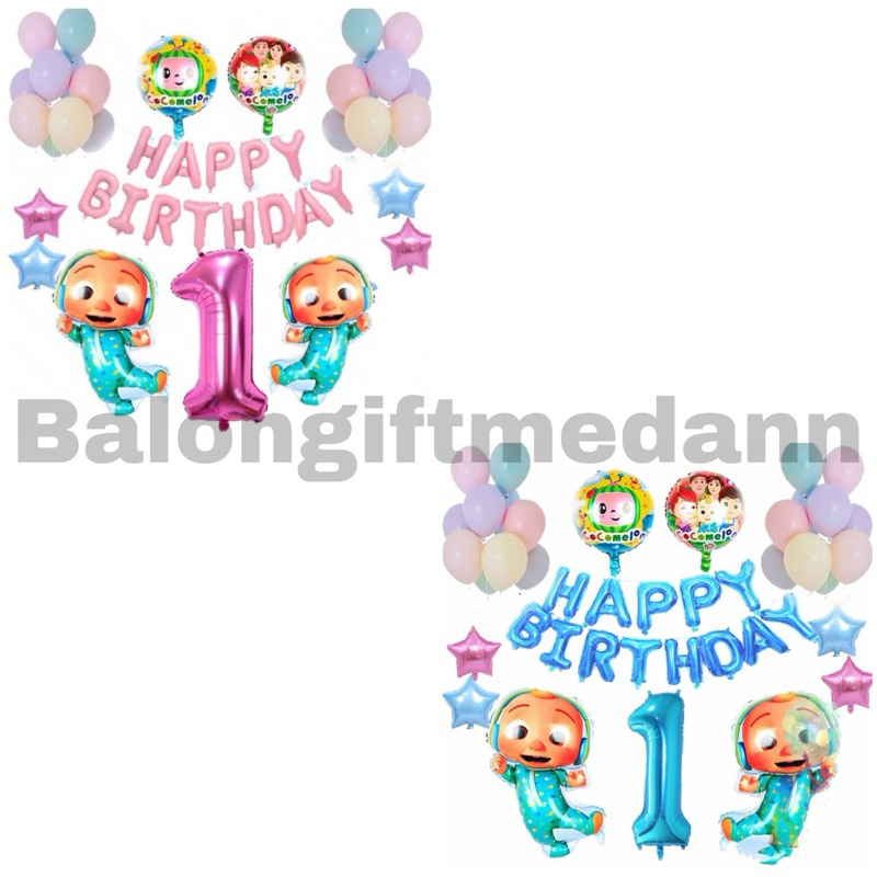 PAKET DEKOR ULANG TAHUN ANAK COCOMELON MURAH