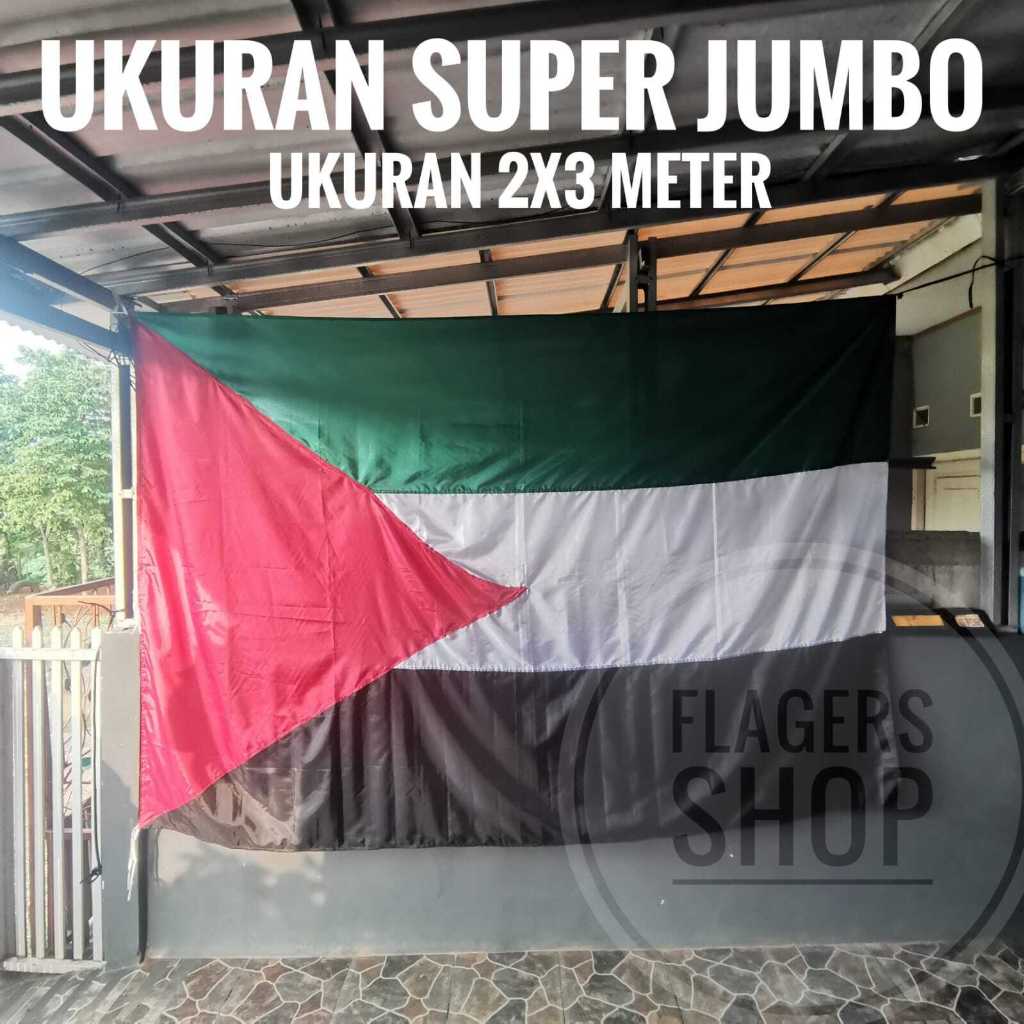 Bendera Palestina Jumbo Ukuran 2x3 Meter