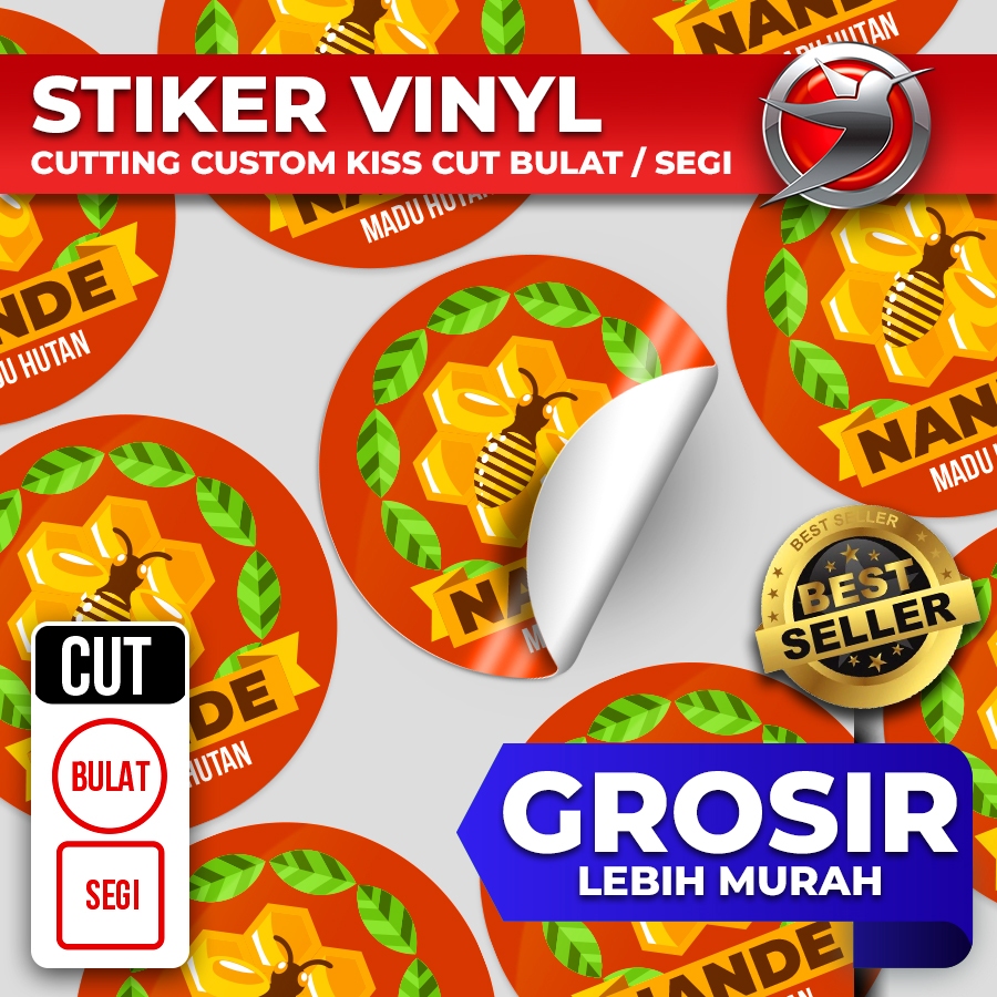 

GROSIR Cetak Stiker Label Vinyl A3+ Plus Cutting Print and cut Sticker Custom Vinyl