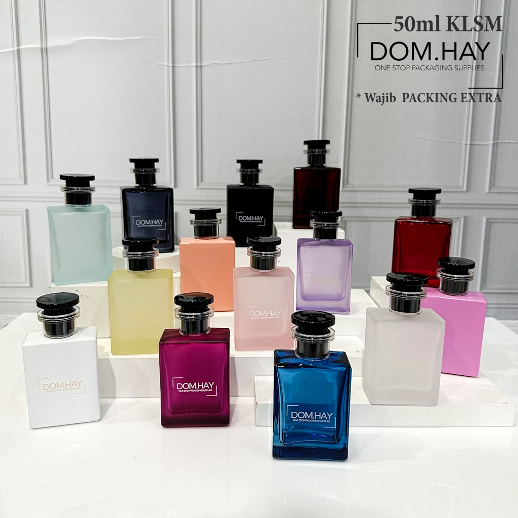 50ml KLSM LV Hitam Botol Parfum Semi Press Kaca Parfume Minyak Wangi Fragrance
