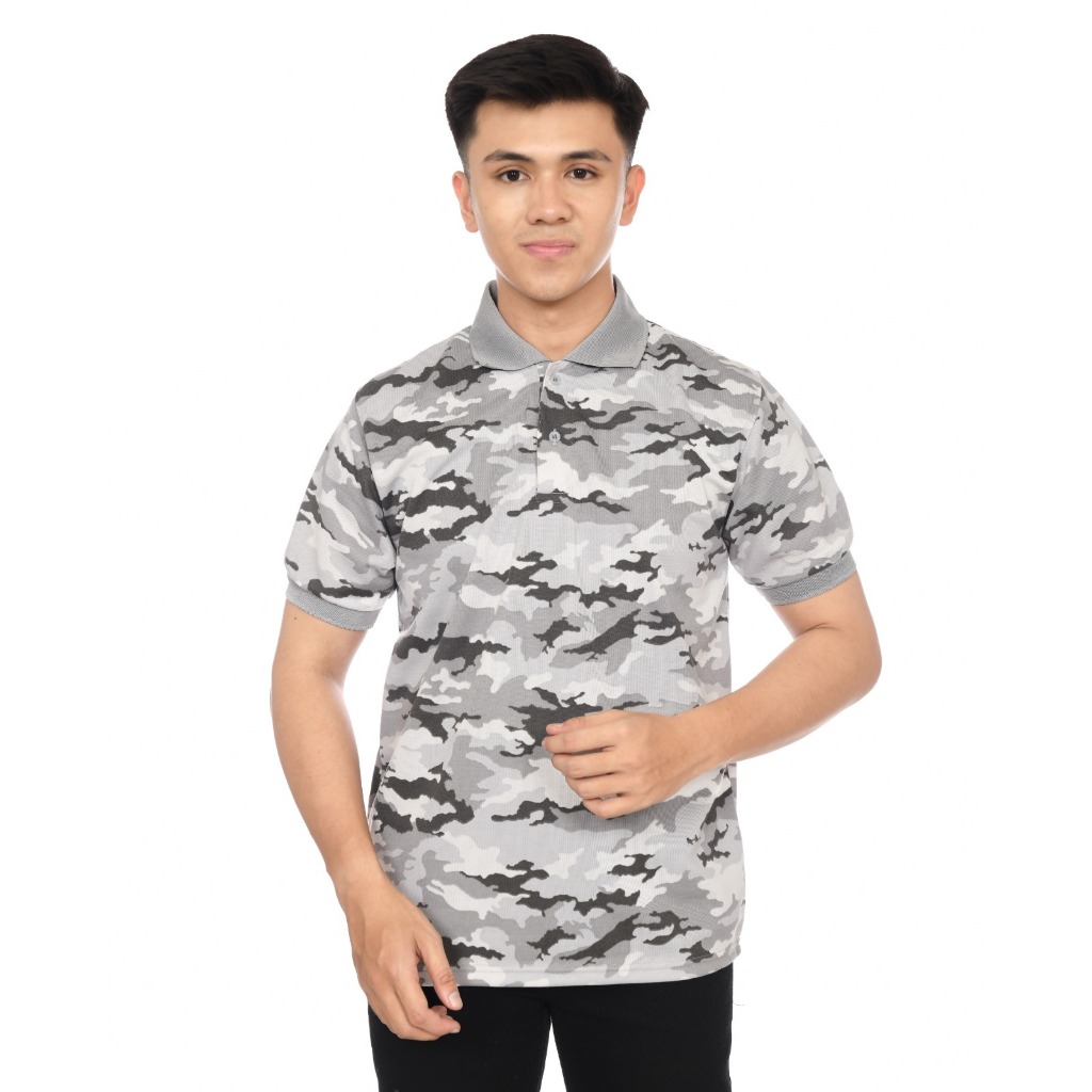trt Kaos Polo shirt Motif Loreng Kaos Polo Camo