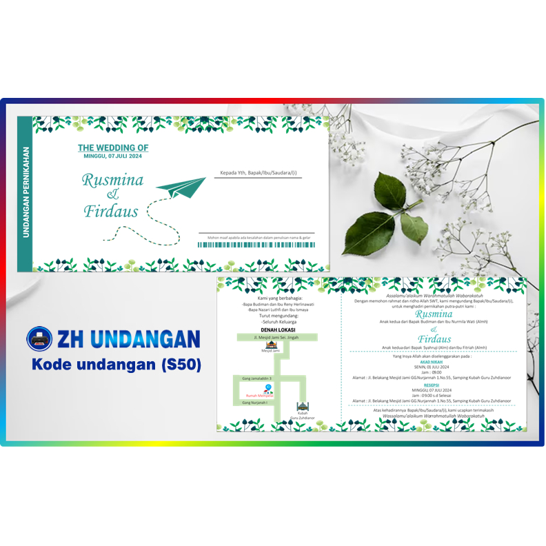 Undangan Pernikahan / Undangan Perkawinan / Undangan Minimalis / Undangan Termurah