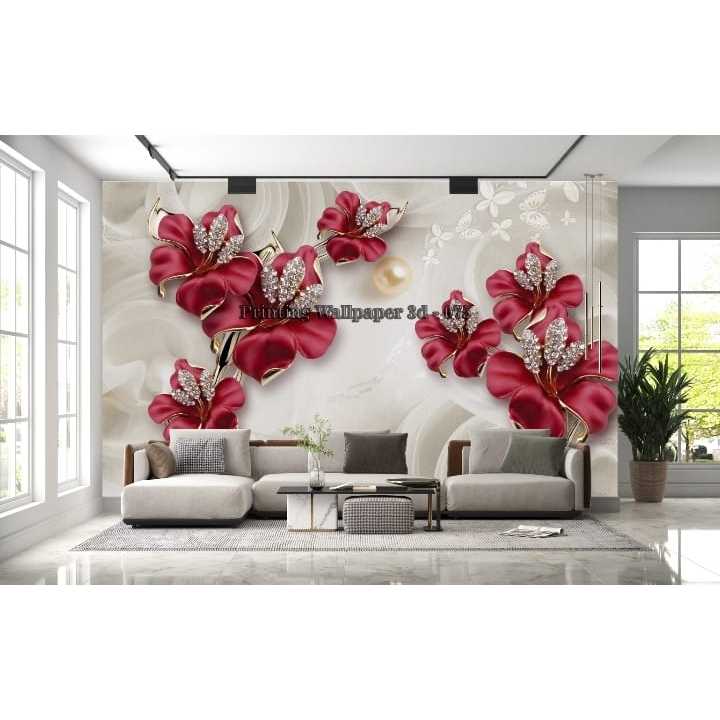 Wallpaper Custom 3d Walpaper Hiasan Dinding Sticker Pemandangan Alam Stiker Mural Stiker printing
