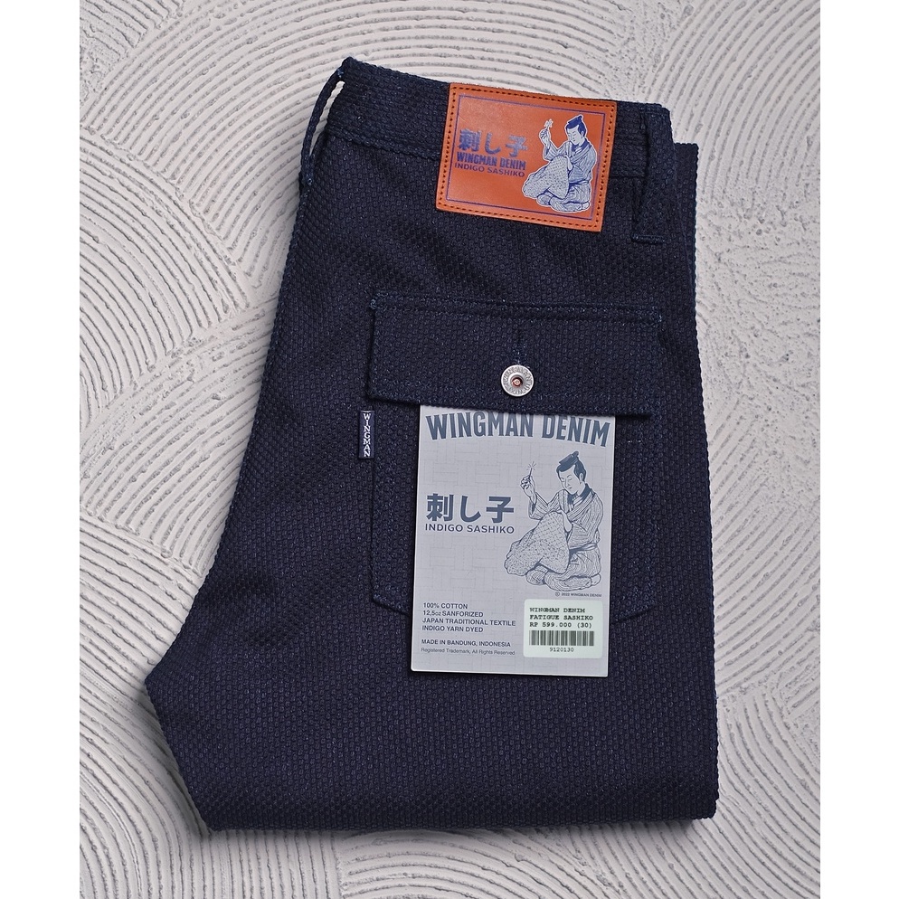 KODE W76V WINGMAN DENIM  FATIGUE INDIGO SASHIKO