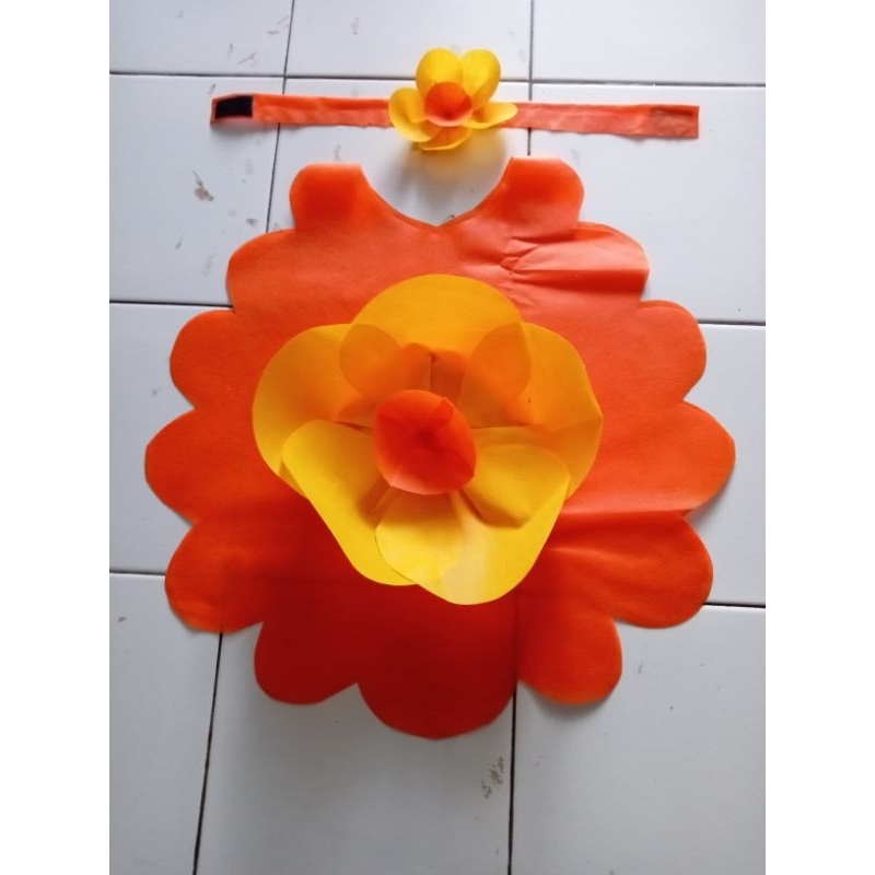 Kostum karnaval bunga spunbond