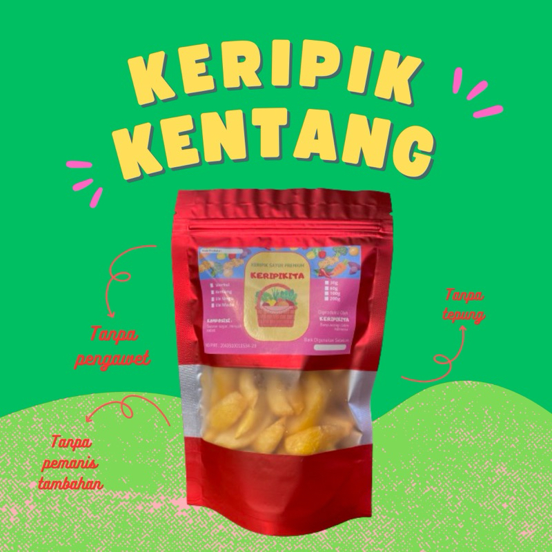 

KERIPIK KENTANG 200g CAMILAN SEHAT MAKANAN RINGAN