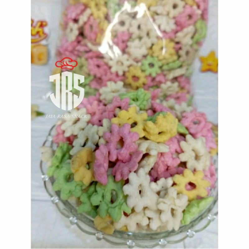 

JRS - Kerupuk Sakura 250gr - 500gr Renyah / Ajisan Pilus Ribut Sakura Manis Gurih / Snack Kerupuk Sakura