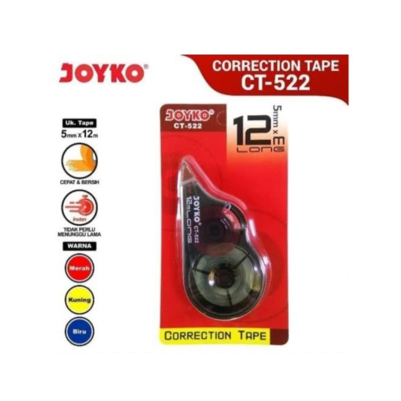 

Corection tape/tip ex roll/tip ex kertas/tip ex 12 meter/corection tape ct-522