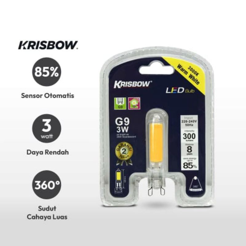 Bohlam /Lampu Led G9 3w 300lm - Krisbow