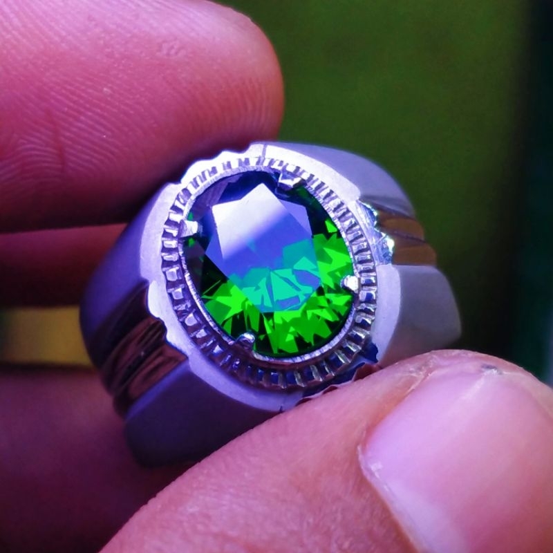 Natural Aquamarine ring monel dhof