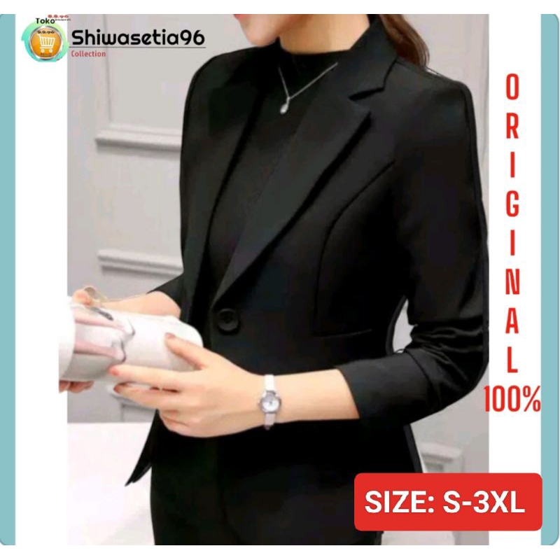 Jas blazer wanita | jas perempuan | Jas cewek | blazer formal hitam | Jas Slimfit | jas wisuda | jas