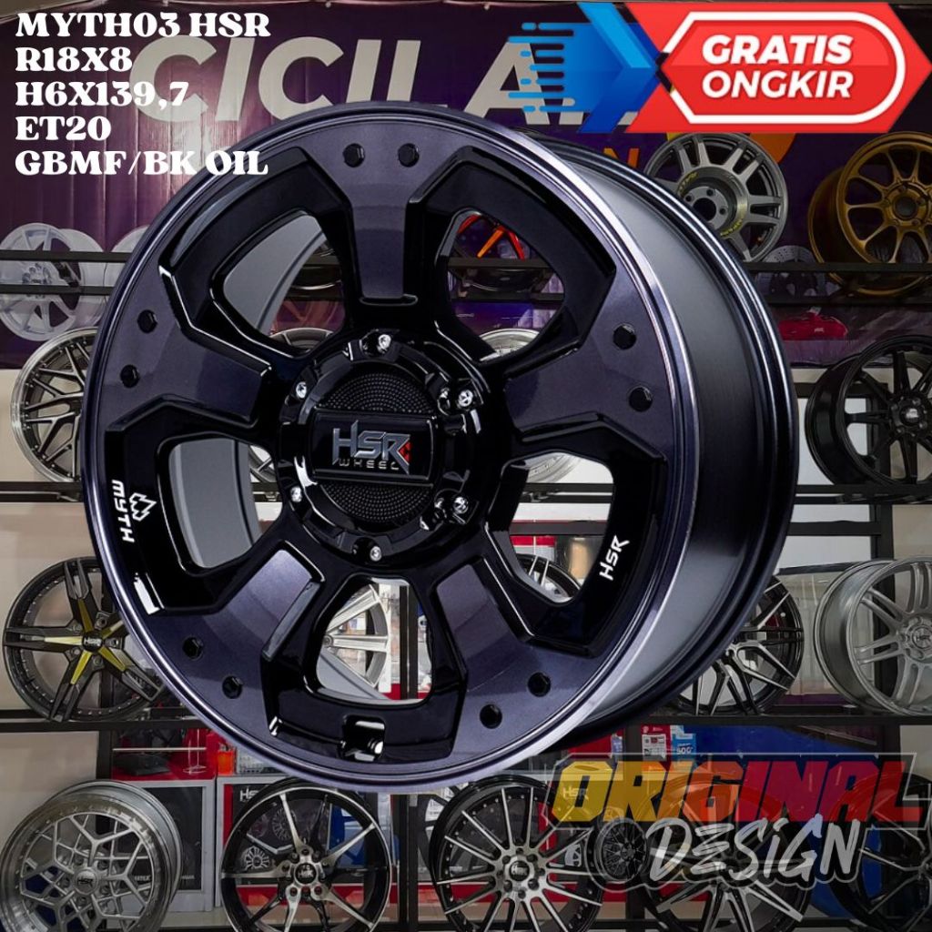 VELG MOBIL FORTUNER , PAJERO , DMUX , EVEREST , HSR MYTH05 RING 18 R18