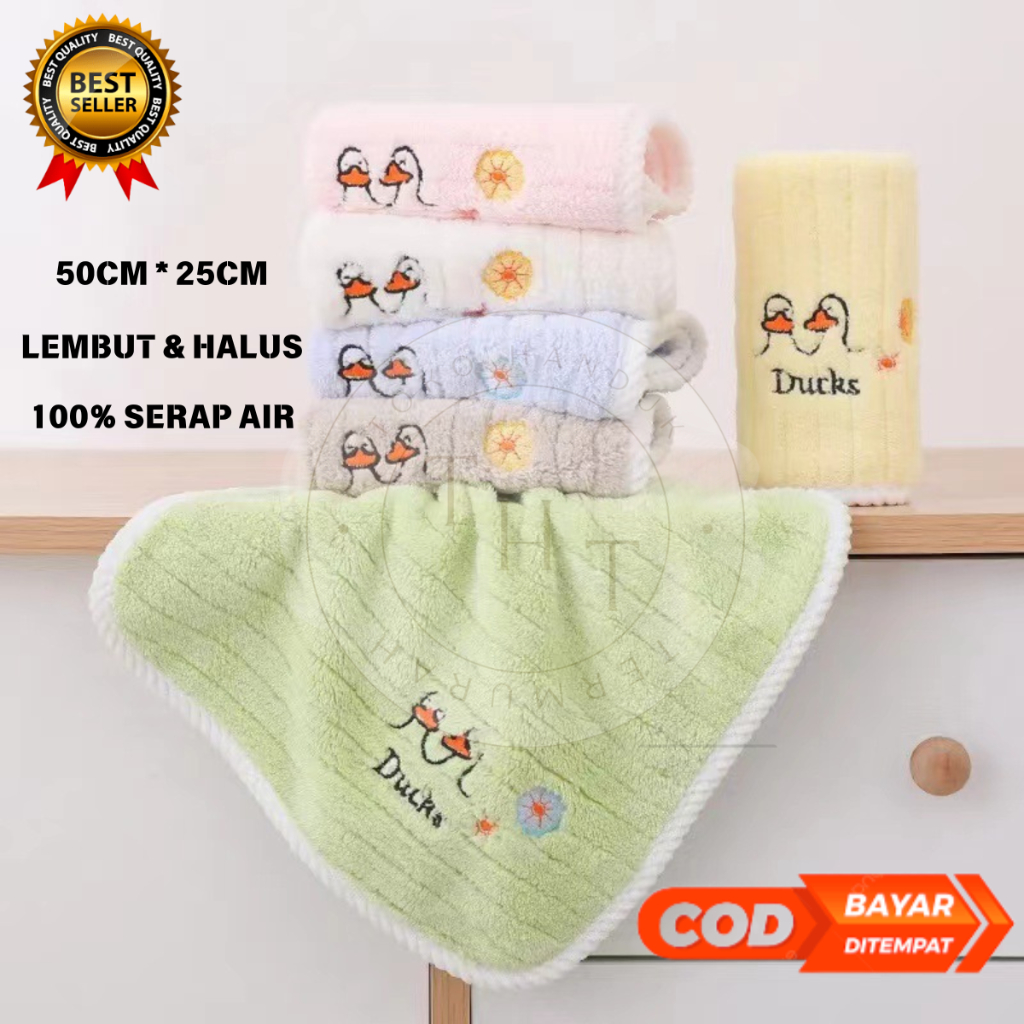 HANDUK WAJAH OLAHRAGA LEMBUT HALUS /HANDUK MUKA / HANDUK KECIL /HANDUK ANAK BULU KARANG LEMBUT 25x50