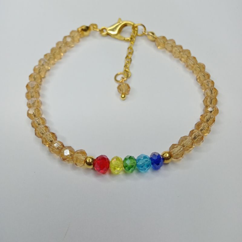 Umaya Craft GG Gelang Tangan Wanita Kristal 4 mm Rantai