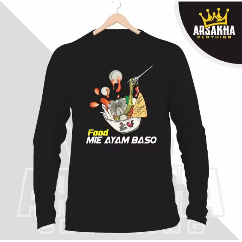 KAOS LENGAN PANJANG MIE AYAM BAKSO INDONESIAN FOOD