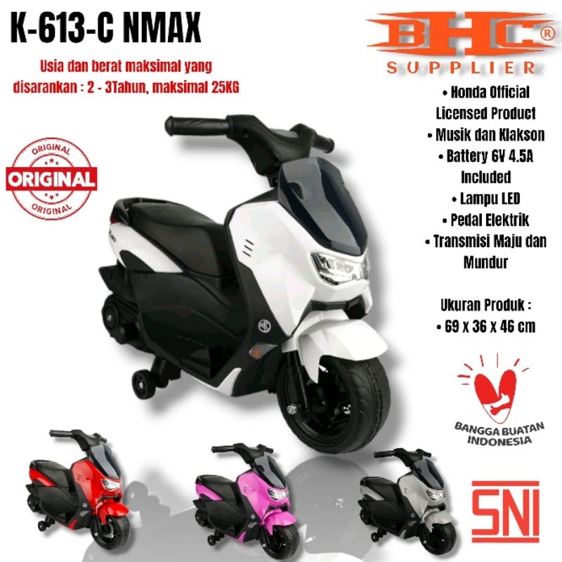 Mainan Motor Aki Anak PMB K613C Honda Scoopy PCX Nmax  lisensi honda Original BHC SUPLIER NMAX