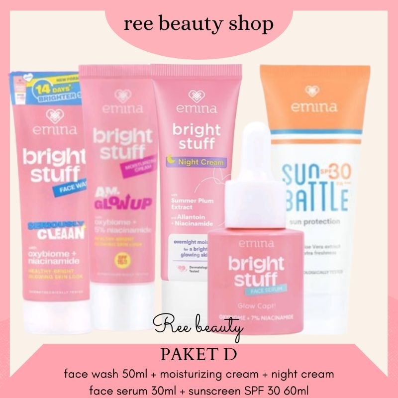 EMINA Bright stuff Paket Lengkap Skincare Remaja Skincare Emina