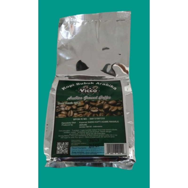 

kopi bubuk arabika murni 250 gram by pusat penelitian kopi dan kakao indonesia