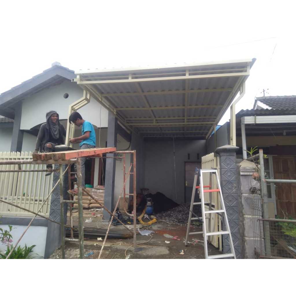 kanopi rumah atap bahan upvc minimalis