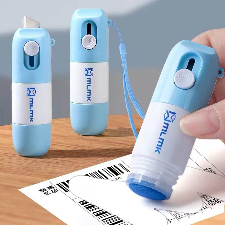 

【COD】20ml Penghapus resi 2 in 1 Cutter pembuka paket Penghilang informasi resi mini Box package opener roller stamp Cairan Koreksi Kertas Termal
