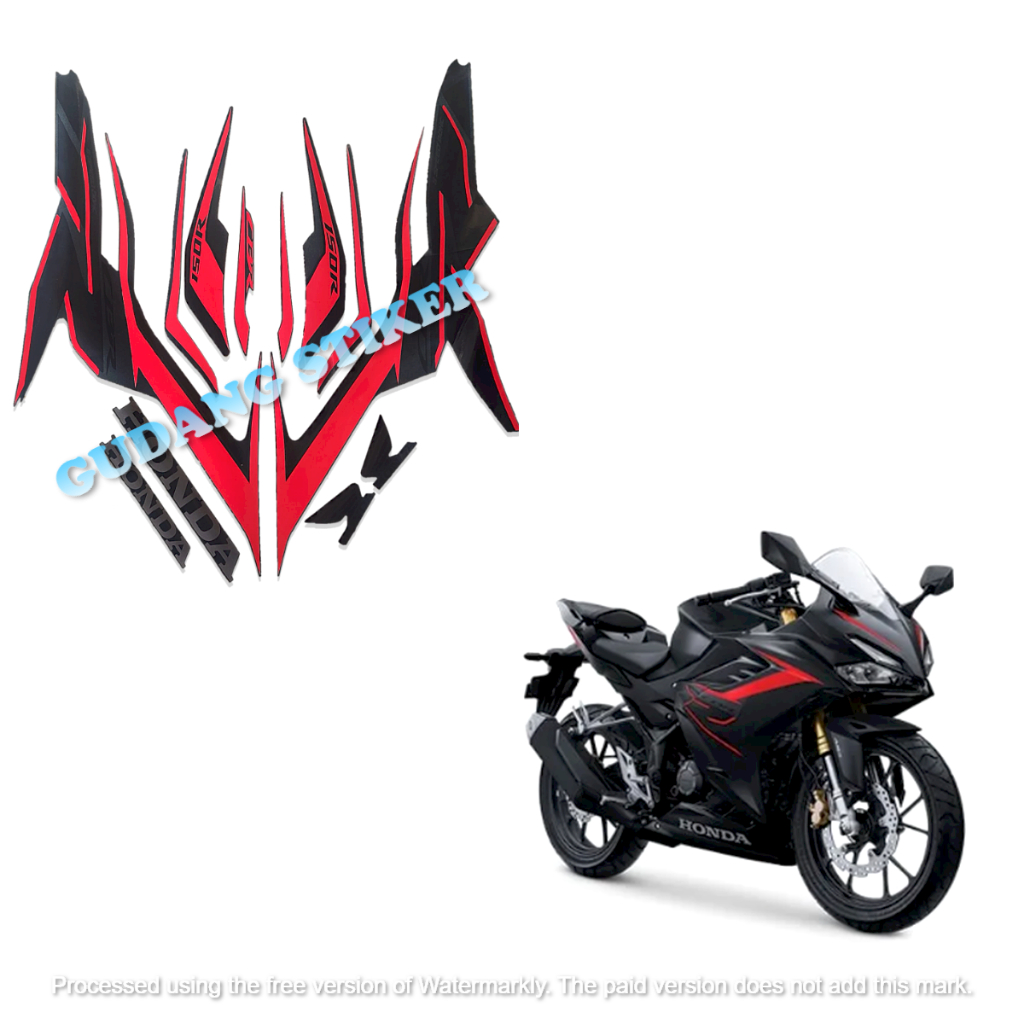 STIKER STRIPING MOTOR CBR 150R 2021 2022 ABS DAN NON ABS SEPASANG STANDAR FULL SET