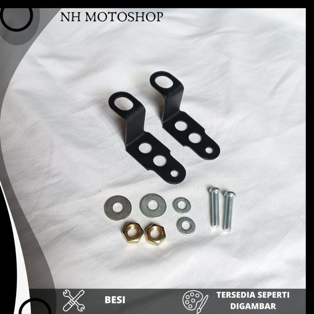 BRACKET DUDUKAN LAMPU TEMBAK KOLONG AEROX CONNECTED LAMPU SOROT AEROX BESI