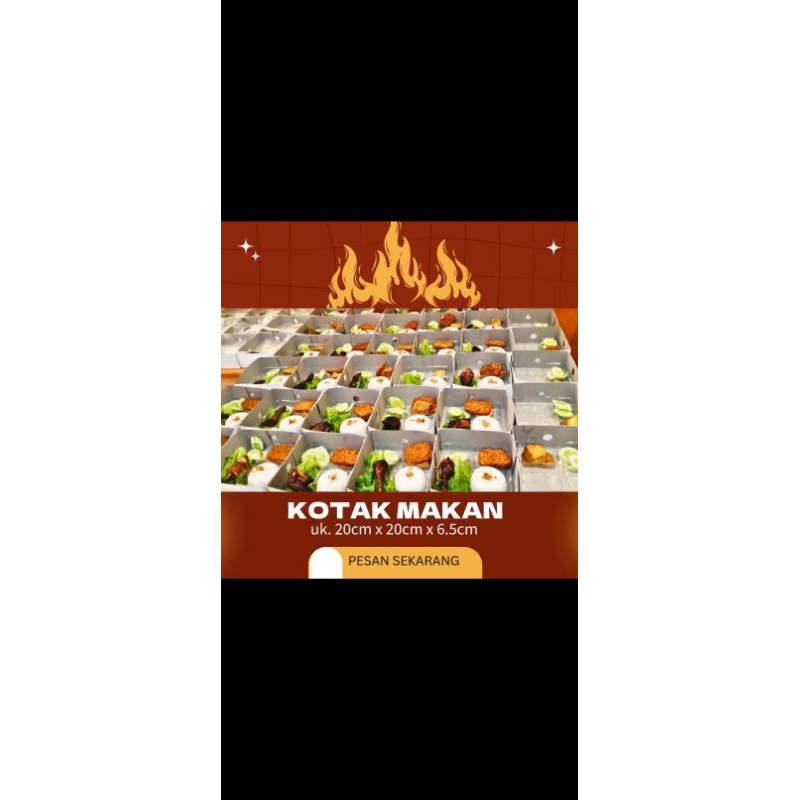 

(1set isi 50pcs)Kotak Makanan Premium/UK.20cm x 20cm x 6,5cm
